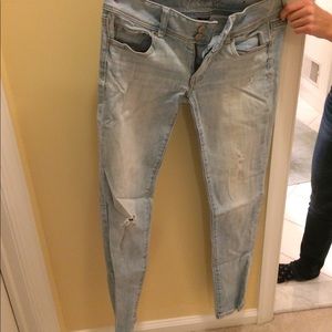 Lightly faded jeans